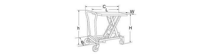 重型腳踏式升降平臺(tái)車(chē)